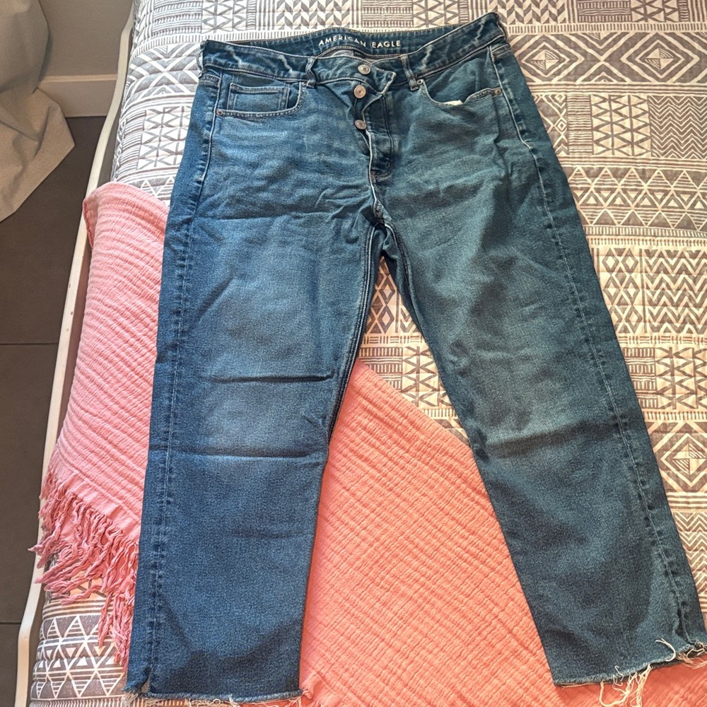 American Eagle Tomgirl Women's Dark Blue Straight Leg Jeans